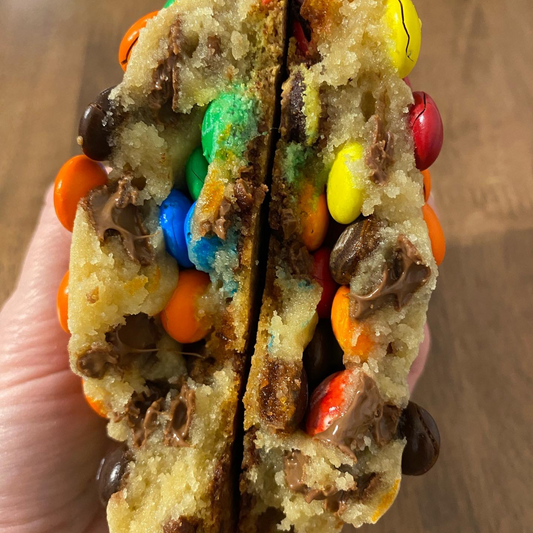 Stuffed & Loaded M&M Cookies